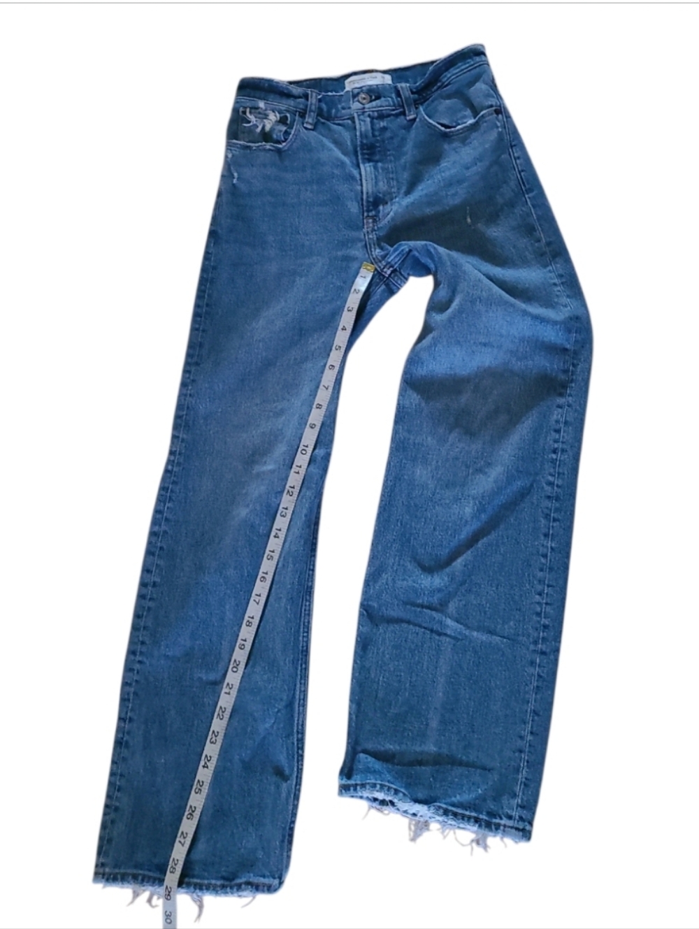 Abercrombie & Fitch The 90s Relaxed High Rise Jeans Lt Wash 26 Short - Picture 16 of 17